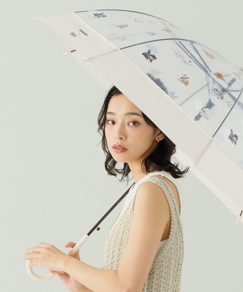 Wpc.（ダブリュピーシー）の「［ビニール傘］飛行犬× Wpc. 空飛ぶワンブレラ 雨傘 長傘（長傘・レディース・ベージュ/オフホワイト・FREE）」の15枚目の写真