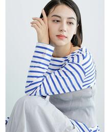 Te chichi | ワンポイント刺繍ボーダーカットソー(Tシャツ/カットソー)