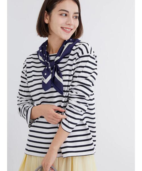 Te chichi(テチチ)の「ワンポイント刺繍ボーダーカットソー(Tシャツ/カットソー・レディース・ピンク/ブルー/ブラック・F)」の8枚目の写真