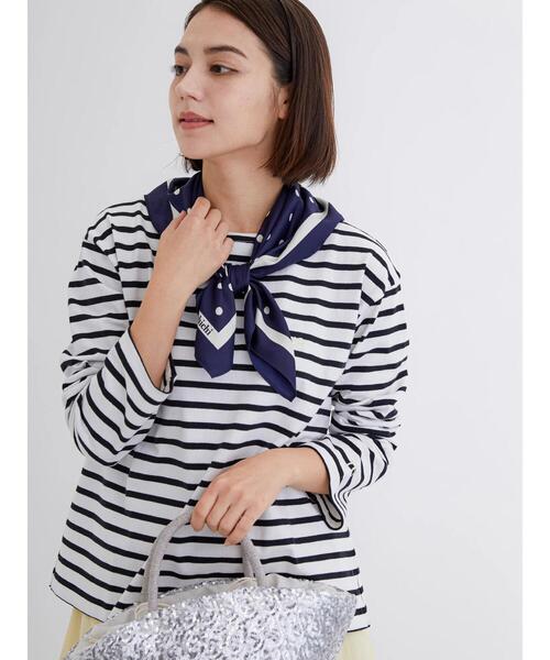 Te chichi(テチチ)の「ワンポイント刺繍ボーダーカットソー(Tシャツ/カットソー・レディース・ピンク/ブルー/ブラック・F)」の9枚目の写真