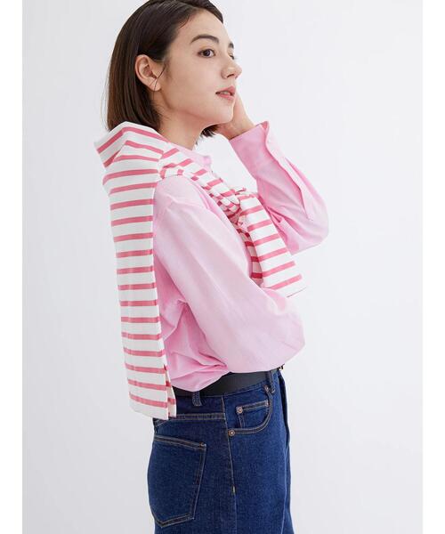 Te chichi(テチチ)の「ワンポイント刺繍ボーダーカットソー(Tシャツ/カットソー・レディース・ピンク/ブルー/ブラック・F)」の16枚目の写真