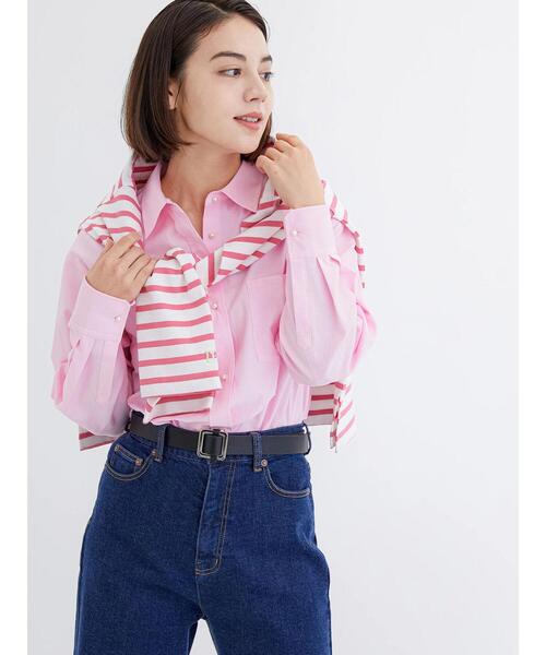 Te chichi(テチチ)の「ワンポイント刺繍ボーダーカットソー(Tシャツ/カットソー・レディース・ピンク/ブルー/ブラック・F)」の17枚目の写真