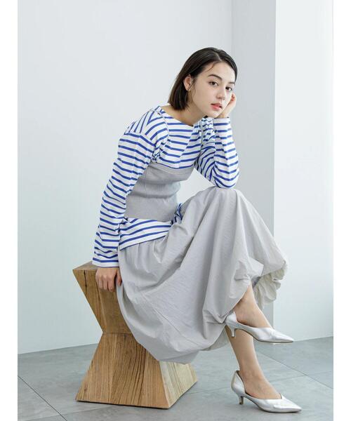 Te chichi(テチチ)の「ワンポイント刺繍ボーダーカットソー(Tシャツ/カットソー・レディース・ピンク/ブルー/ブラック・F)」の19枚目の写真