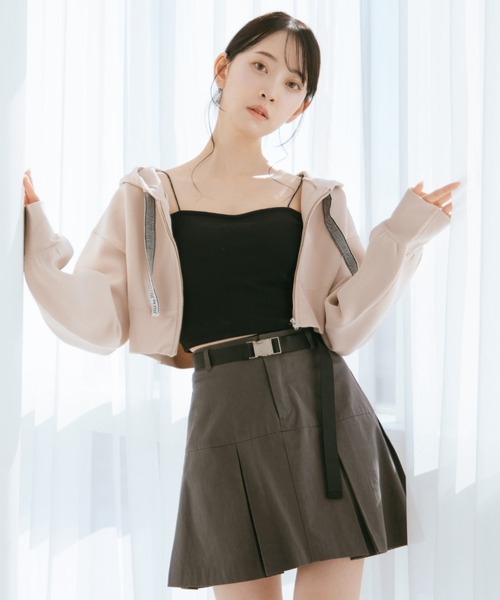 JILL by JILL STUART（ジルバイジルスチュアート）の「◇ロゴジャガードテープパーカー（パーカー・レディース・ブラック/ホワイト/ピンク/レッド・FREE）」の3枚目の写真