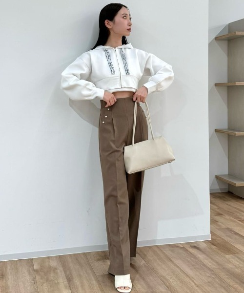 JILL by JILL STUART（ジルバイジルスチュアート）の「◇ロゴジャガードテープパーカー（パーカー・レディース・ブラック/ホワイト/ピンク/レッド・FREE）」の13枚目の写真