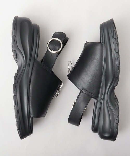 glabella（グラベラ）の「厚底 フロントジップ パデッド ストラップサンダル（サンダル・メンズ・ブラック・S/M/L）」の9枚目の写真