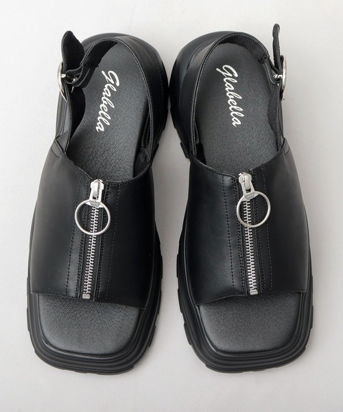 glabella（グラベラ）の「厚底 フロントジップ パデッド ストラップサンダル（サンダル・メンズ・ブラック・S/M/L）」の10枚目の写真