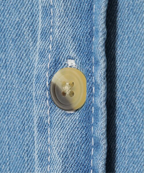 NO NEED(ノーニード)の「袖刺繍 オーバーフィットデニムシャツ(シャツ/ブラウス・メンズ・グレー/ブラック/スカイブルー・M/L)」の8枚目の写真