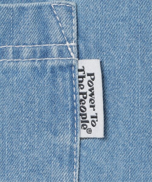 NO NEED(ノーニード)の「袖刺繍 オーバーフィットデニムシャツ(シャツ/ブラウス・メンズ・グレー/ブラック/スカイブルー・M/L)」の7枚目の写真