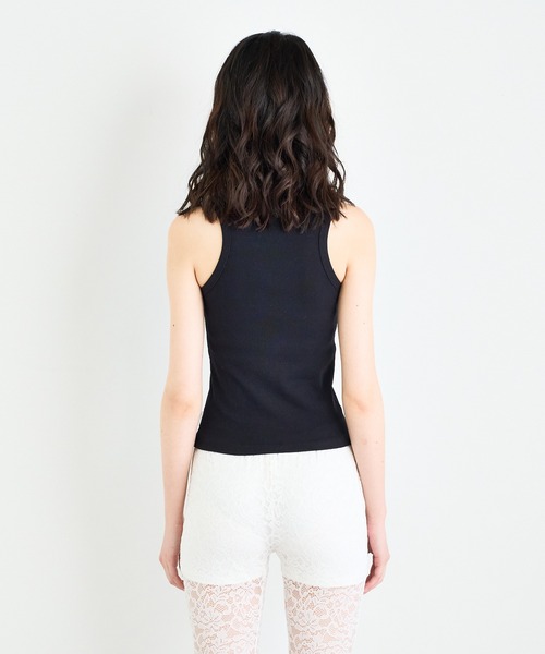 ANNA SUI NYC（アナ スイ エヌ ワイ シー）の「ANNA SUI NYC ロゴリブタンクトップ（タンクトップ・レディース・ブラック/ホワイト/ピンク・S）」の14枚目の写真