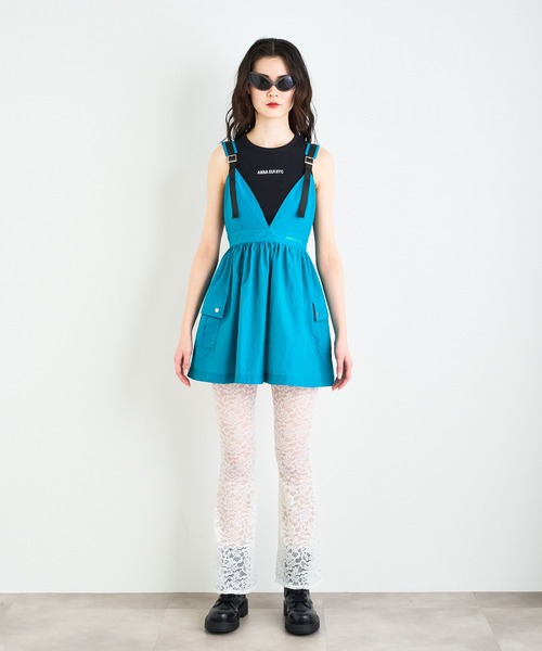 ANNA SUI NYC（アナ スイ エヌ ワイ シー）の「ANNA SUI NYC ロゴリブタンクトップ（タンクトップ・レディース・ブラック/ホワイト/ピンク・S）」の12枚目の写真