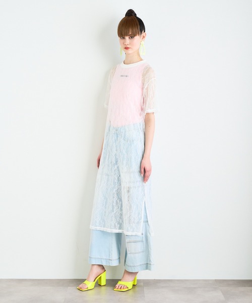 ANNA SUI NYC（アナ スイ エヌ ワイ シー）の「ANNA SUI NYC ロゴリブタンクトップ（タンクトップ・レディース・ブラック/ホワイト/ピンク・S）」の5枚目の写真