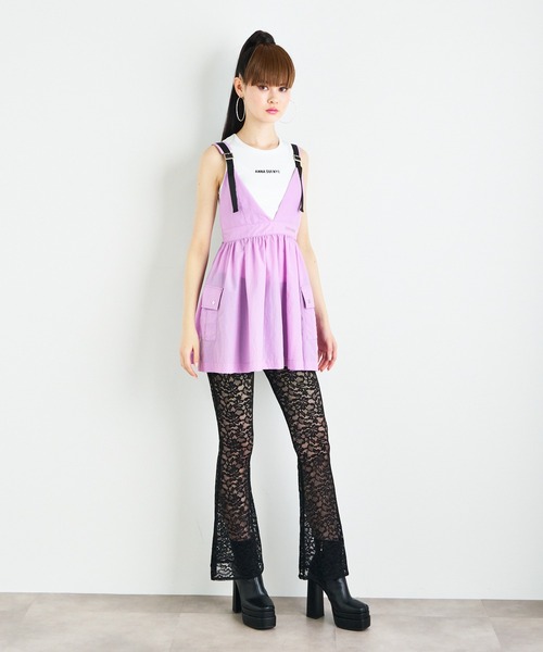 ANNA SUI NYC（アナ スイ エヌ ワイ シー）の「ANNA SUI NYC ロゴリブタンクトップ（タンクトップ・レディース・ブラック/ホワイト/ピンク・S）」の19枚目の写真