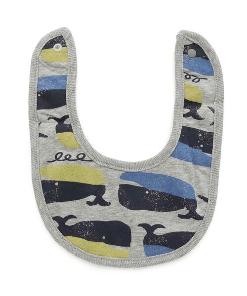 BREEZE（ブリーズ）の「総柄リバーシブルスタイ　マイファーストブリーズ（スタイ/よだれかけ・キッズ・アイボリー/ブルー/グレー/レモンイエロー/オフホワイト/ターコイズブルー/ブラウン/グリーン/ピンク/レインボー/チャコール/チェック/ミント/オレンジ/イエロー・80）」の4枚目の写真