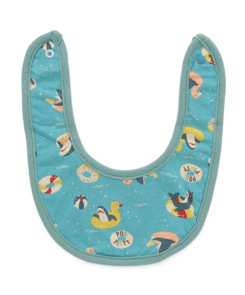 BREEZE（ブリーズ）の「総柄リバーシブルスタイ　マイファーストブリーズ（スタイ/よだれかけ・キッズ・アイボリー/ブルー/グレー/レモンイエロー/オフホワイト/ターコイズブルー/ブラウン/グリーン/ピンク/レインボー/チャコール/チェック/ミント/オレンジ/イエロー・80）」の8枚目の写真