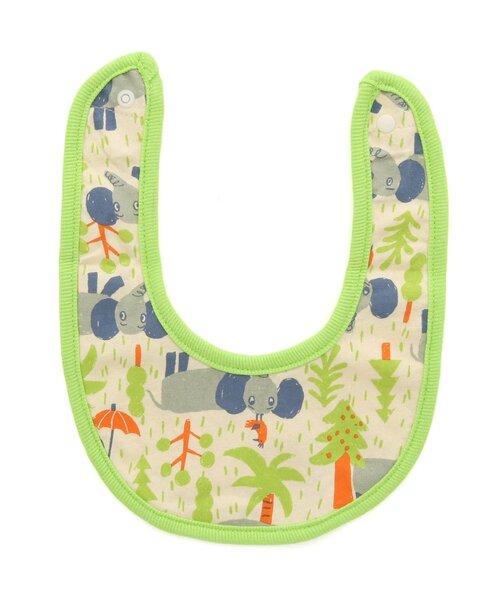 BREEZE（ブリーズ）の「総柄リバーシブルスタイ　マイファーストブリーズ（スタイ/よだれかけ・キッズ・アイボリー/ブルー/グレー/レモンイエロー/オフホワイト/ターコイズブルー/ブラウン/グリーン/ピンク/レインボー/チャコール/チェック/ミント/オレンジ/イエロー・80）」の6枚目の写真