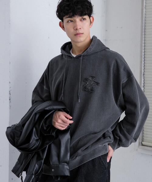 SENSE OF PLACE by URBAN RESEARCH（センスオブプレイスバイアーバンリサーチ）の「ポップアートフラワーフェードパーカ（スウェット・メンズ・ピンク/ブルー/ブラック・LARGE/MEDIUM）」の6枚目の写真