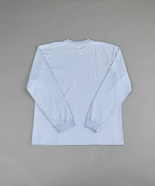 VIBGYOR(ヴィブジョー)の「ヘヴィウェイト天竺 ポケット刺繍 長袖 クルーネック(Tシャツ/カットソー・メンズ・ホワイト/ブルー系その他/ブラック・MEDIUM/LARGE)」の8枚目の写真