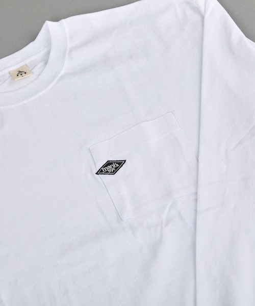 VIBGYOR(ヴィブジョー)の「ヘヴィウェイト天竺 ポケット刺繍 長袖 クルーネック(Tシャツ/カットソー・メンズ・ホワイト/ブルー系その他/ブラック・MEDIUM/LARGE)」の15枚目の写真