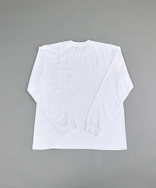 VIBGYOR(ヴィブジョー)の「ヘヴィウェイト天竺 ポケット刺繍 長袖 クルーネック(Tシャツ/カットソー・メンズ・ホワイト/ブルー系その他/ブラック・MEDIUM/LARGE)」の17枚目の写真