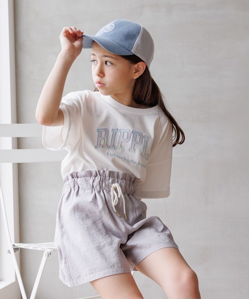 GLOBAL WORK（グローバルワーク）の「ヘビロッTEEワイドモチーフ/976074（Tシャツ/カットソー・キッズ・ホワイト系2/サックスブルー/ホワイト系1/チャコール/ピンク/ホワイト系3/ホワイト系5・140cm/130cm/120cm/170cm/160cm/150cm）」の2枚目の写真