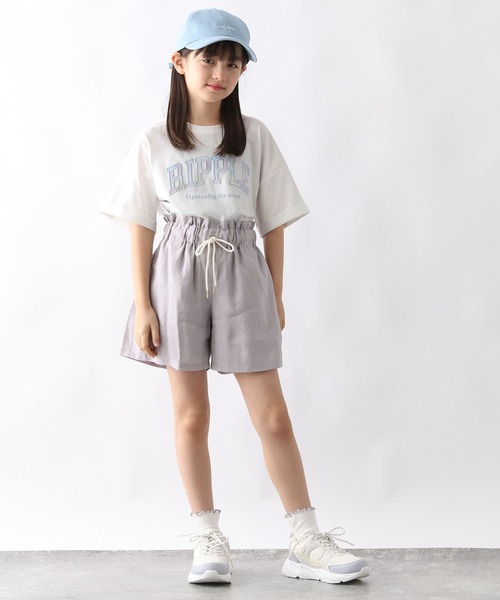 GLOBAL WORK（グローバルワーク）の「ヘビロッTEEワイドモチーフ/976074（Tシャツ/カットソー・キッズ・ホワイト系2/サックスブルー/ホワイト系1/チャコール/ピンク/ホワイト系3/ホワイト系5・140cm/130cm/120cm/170cm/160cm/150cm）」の12枚目の写真