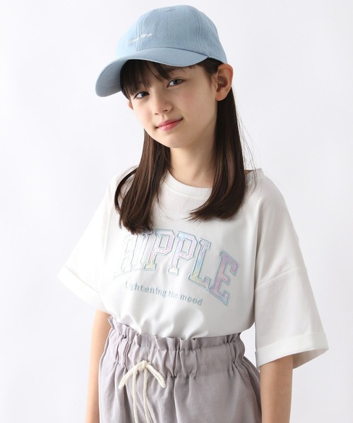 GLOBAL WORK（グローバルワーク）の「ヘビロッTEEワイドモチーフ/976074（Tシャツ/カットソー・キッズ・ホワイト系2/サックスブルー/ホワイト系1/チャコール/ピンク/ホワイト系3/ホワイト系5・140cm/130cm/120cm/170cm/160cm/150cm）」の15枚目の写真