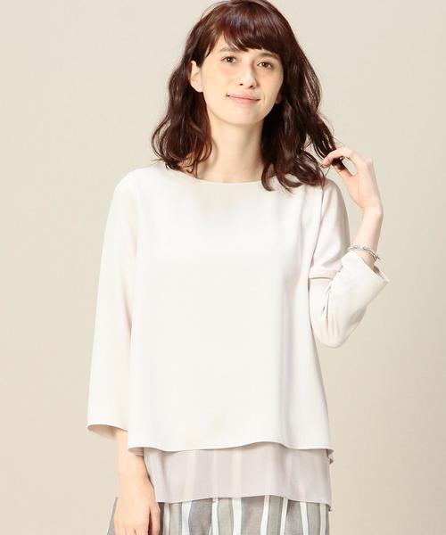 UNITED ARROWS - B&Y◎ダブルクロスレイヤードブラウス BEAUTY&YOUTH UNITED ARROWS（ビューティーアンドユース