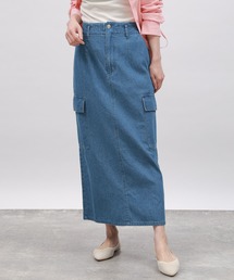 LAKOLE | デニムカーゴスカート / 102228(デニムスカート)