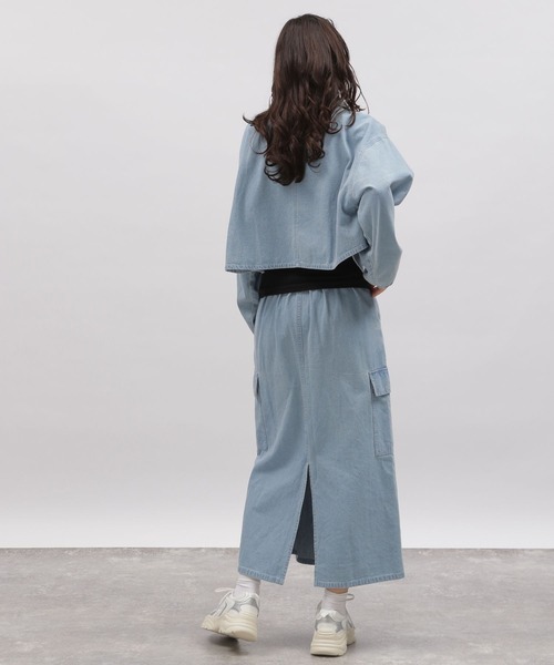 LAKOLE（ラコレ）の「デニムカーゴスカート / 102228（デニムスカート・レディース・ブルー/グレー/ライトブルー・MEDIUM/SMALL）」の13枚目の写真