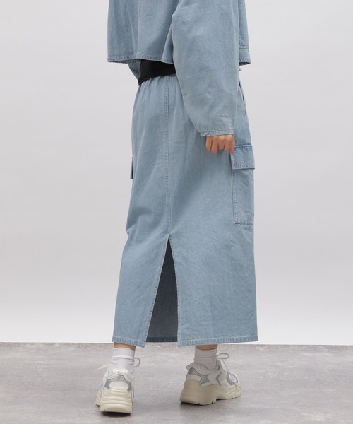 LAKOLE（ラコレ）の「デニムカーゴスカート / 102228（デニムスカート・レディース・ブルー/グレー/ライトブルー・MEDIUM/SMALL）」の17枚目の写真