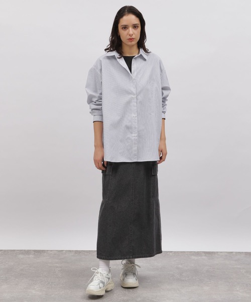 LAKOLE（ラコレ）の「デニムカーゴスカート / 102228（デニムスカート・レディース・ブルー/グレー/ライトブルー・MEDIUM/SMALL）」の4枚目の写真