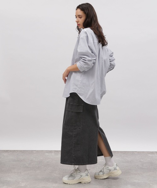 LAKOLE（ラコレ）の「デニムカーゴスカート / 102228（デニムスカート・レディース・ブルー/グレー/ライトブルー・MEDIUM/SMALL）」の5枚目の写真