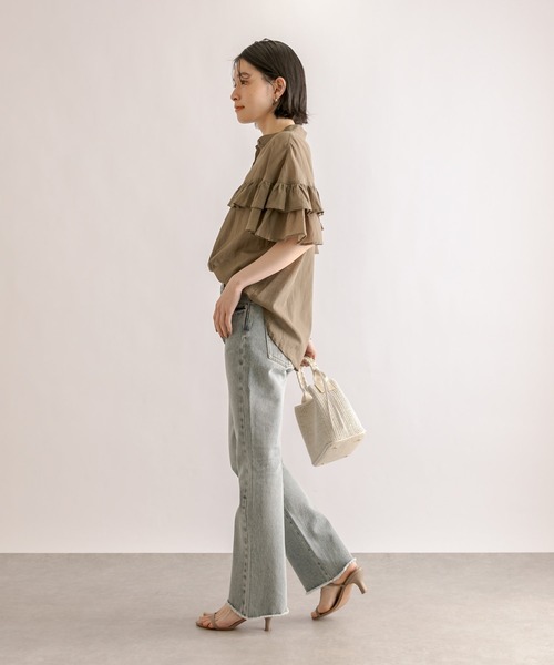 RIVE DROITE（リヴドロワ）の「ティアードフリルブラウス（シャツ/ブラウス・レディース・ブラック/カーキ/オフホワイト/ネイビー・FREE）」の22枚目の写真