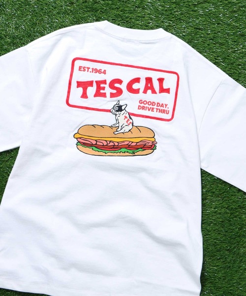 The Endless Summer(エンドレスサマー)の「TES DINER EMB BIG T-SHIRT / ビッグシルエットTシャツ(Tシャツ/カットソー・メンズ・ホワイト/イエロー系その他2/ブラック・X-LARGE/LARGE/MEDIUM/SMALL)」の2枚目の写真