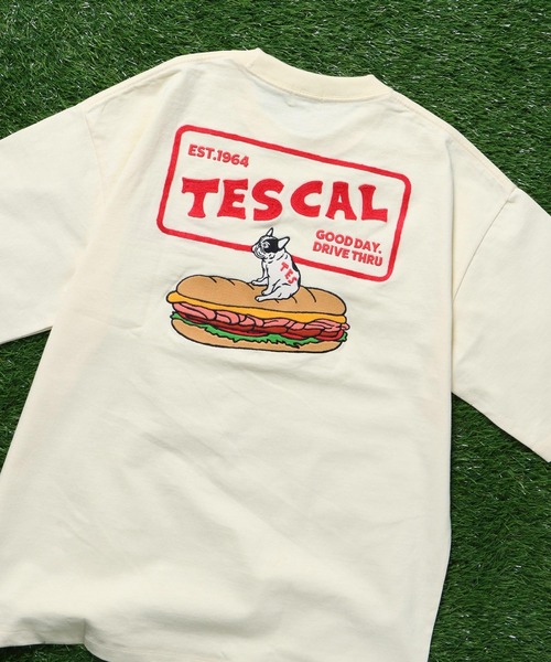 The Endless Summer(エンドレスサマー)の「TES DINER EMB BIG T-SHIRT / ビッグシルエットTシャツ(Tシャツ/カットソー・メンズ・ホワイト/イエロー系その他2/ブラック・X-LARGE/LARGE/MEDIUM/SMALL)」の3枚目の写真
