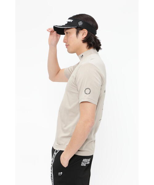 ベア天シルケットグレース加工 半袖ハイネックカットソー ベア天シルケットグレース加工 半袖ハイネックカットソー