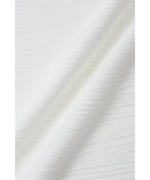 HIGH STREET(ハイストリート)の「HIGH STREET∴ランダムウェーブタック半袖Vネックカットソー(Tシャツ/カットソー・メンズ・ホワイト/ネイビー・L/LL/M)」の8枚目の写真
