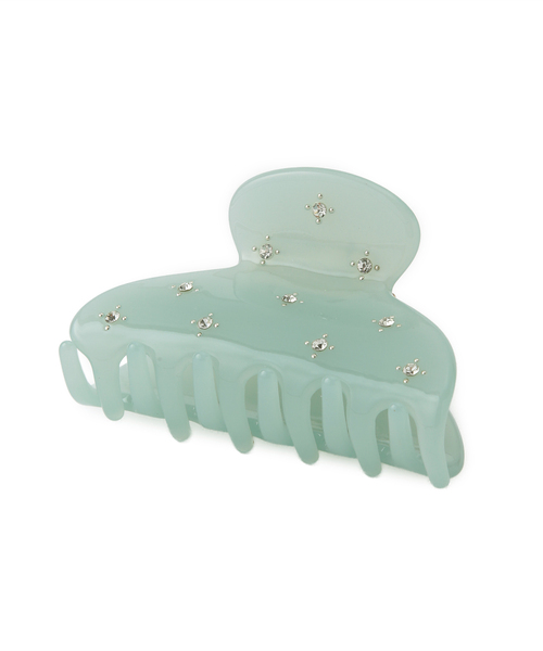 ROPE' PICNIC（ロペピクニック）の「プチビジューフラワーヘアバンス（バレッタ/ヘアクリップ・レディース・キナリ/ライトグリーン/ブラック/ダークラベンダー・FREE）」の9枚目の写真