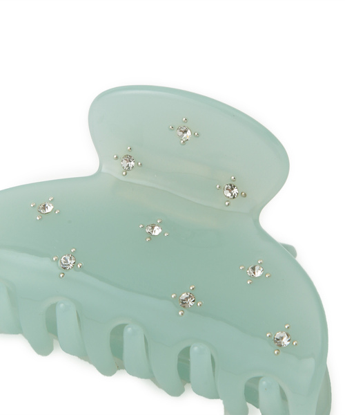 ROPE' PICNIC（ロペピクニック）の「プチビジューフラワーヘアバンス（バレッタ/ヘアクリップ・レディース・キナリ/ライトグリーン/ブラック/ダークラベンダー・FREE）」の11枚目の写真