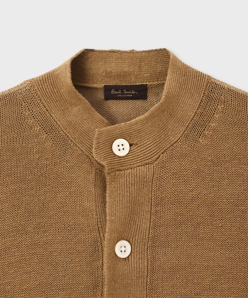 Paul Smith COLLECTION（ポールスミスコレクション）の「バンドカラーリネンカーディガン ニット / 144271 K2408（ニット/セーター・メンズ・カーキ/チョコ・MEDIUM/LARGE）」の7枚目の写真