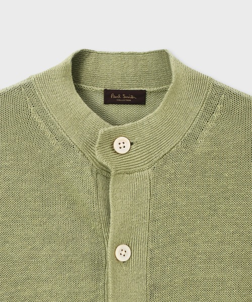 Paul Smith COLLECTION（ポールスミスコレクション）の「バンドカラーリネンカーディガン ニット / 144271 K2408（ニット/セーター・メンズ・カーキ/チョコ・MEDIUM/LARGE）」の9枚目の写真