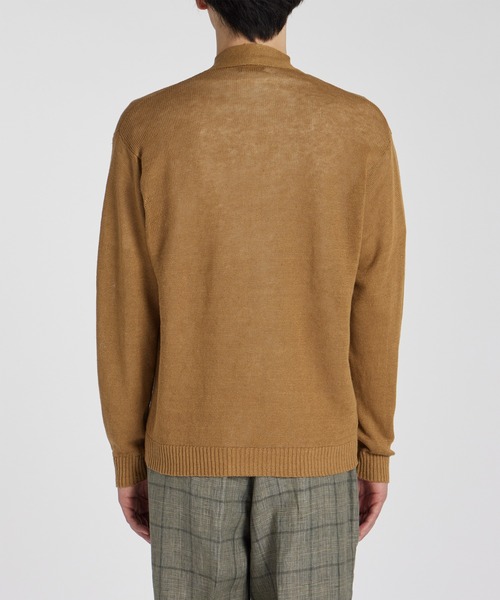 Paul Smith COLLECTION（ポールスミスコレクション）の「バンドカラーリネンカーディガン ニット / 144271 K2408（ニット/セーター・メンズ・カーキ/チョコ・MEDIUM/LARGE）」の5枚目の写真
