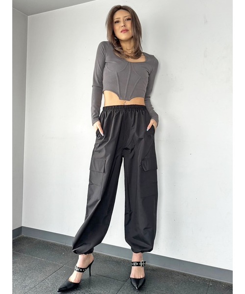 EGOIST（エゴイスト）の「ワイドストレートカーゴパンツ（カーゴパンツ・レディース・ピンク/ブラック/グレー・FREE）」の19枚目の写真