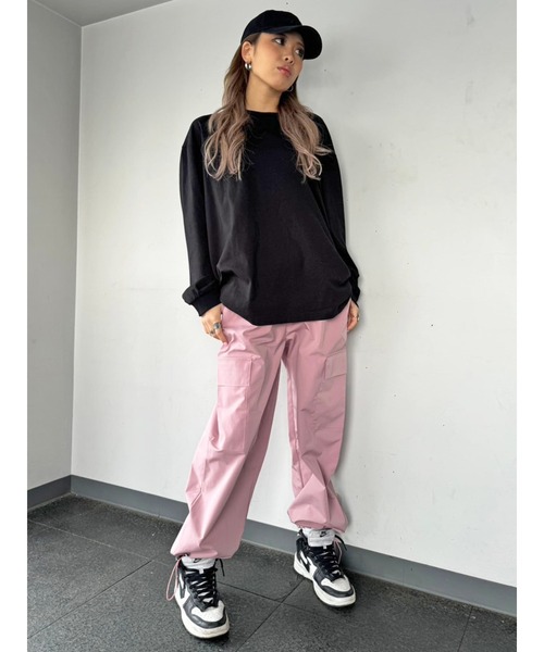 EGOIST（エゴイスト）の「ワイドストレートカーゴパンツ（カーゴパンツ・レディース・ピンク/ブラック/グレー・FREE）」の20枚目の写真