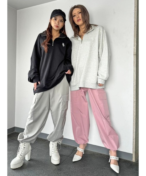 EGOIST（エゴイスト）の「ワイドストレートカーゴパンツ（カーゴパンツ・レディース・ピンク/ブラック/グレー・FREE）」の22枚目の写真