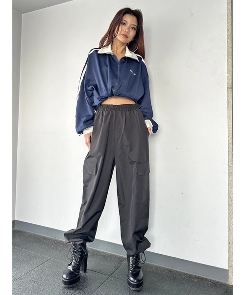 EGOIST（エゴイスト）の「ワイドストレートカーゴパンツ（カーゴパンツ・レディース・ピンク/ブラック/グレー・FREE）」の6枚目の写真