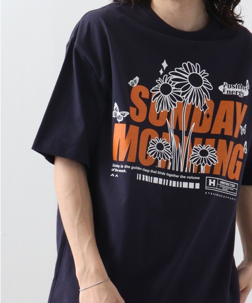 RGY(アールジーワイ)の「RGY SUNDAY MORNING ビッグシルエットTシャツ(Tシャツ/カットソー・メンズ・ホワイト/ネイビー/ブラック・M/L)」の3枚目の写真