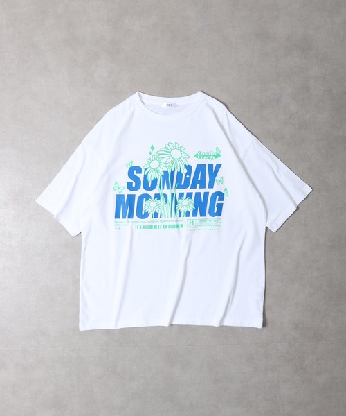 RGY(アールジーワイ)の「RGY SUNDAY MORNING ビッグシルエットTシャツ(Tシャツ/カットソー・メンズ・ホワイト/ネイビー/ブラック・M/L)」の6枚目の写真