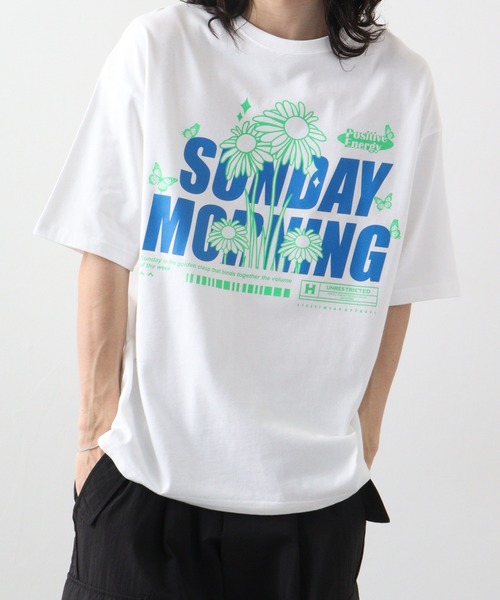 RGY(アールジーワイ)の「RGY SUNDAY MORNING ビッグシルエットTシャツ(Tシャツ/カットソー・メンズ・ホワイト/ネイビー/ブラック・M/L)」の16枚目の写真